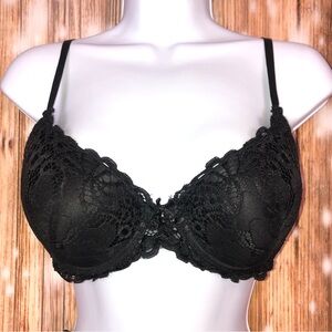 XOXO Black Lace Push Up Bra 36B
